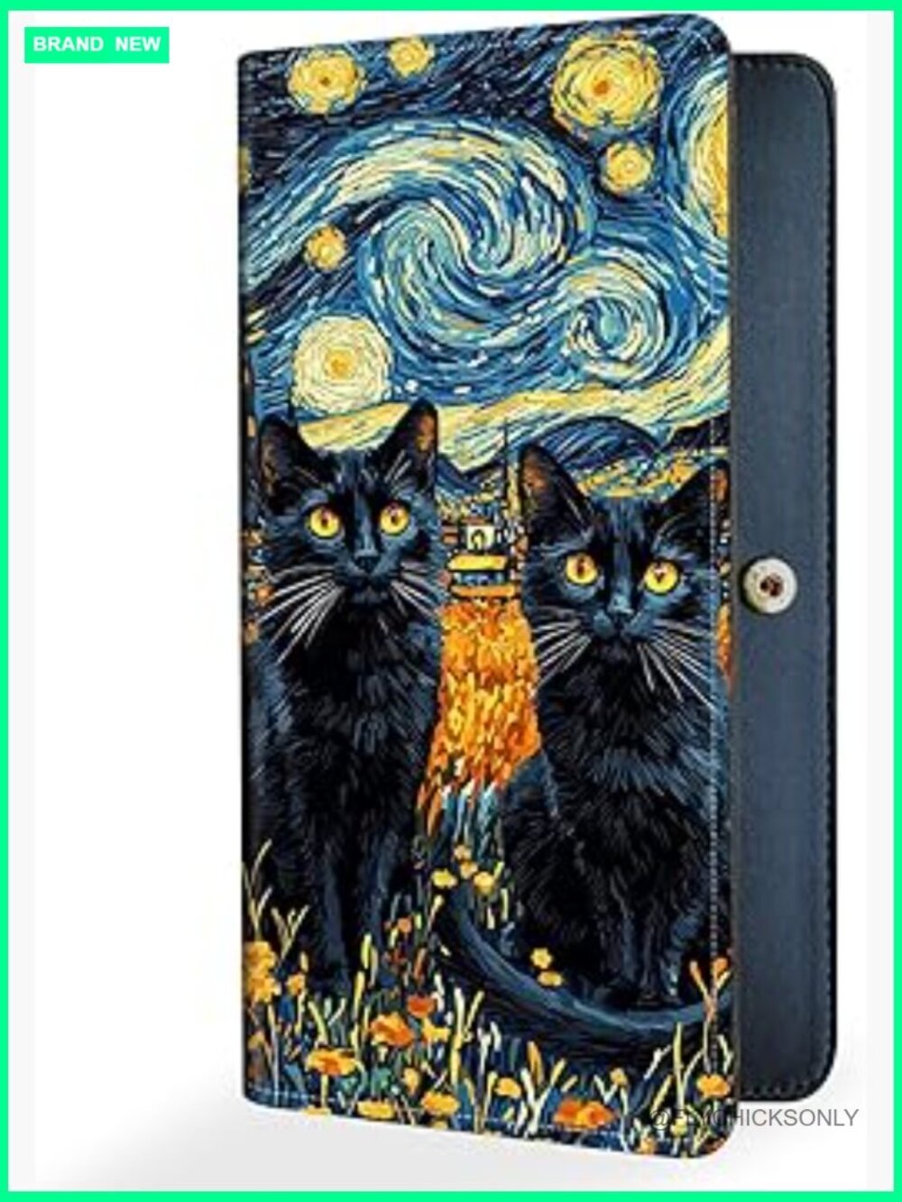PU Leather Long Bifold RFID Blocking Wallet with Secure Snap Closure, 10 Card - Picture 1 of 7